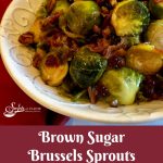 Brussels Sprouts are the new "it" vegetable and Brown Sugar Brussels Sprouts With Bacon And Cranberries will be your new go-to recipe. Brussels Sprouts, bacon and cranberries are coated in a sweet and tangy brown sugar glaze and roasted to perfection in just 25 minutes. An easy recipe for a vegetable side dish! #brusselssprouts #vegetable #sidedish #holiday #entertaining #Thanksgiving #Christmas #roastedvegetables #bacon #easyrecipe #glazedbrusselssprouts #swirlsofflavor