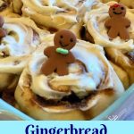 Christmas morning and Gingerbread Cinnamon Rolls go hand in hand. Gingerbread Cinnamon Rolls is an easy recipe filled with gingerbread spices and brown sugar and topped with a silky cream cheese glaze. #cinnamonrolls #cinnamonbuns #gingerbread #breakfast #brunch #Christmas #holiday #entertaining #easyrecipe #overnight #Makeahead #baking #swirlsofflavor