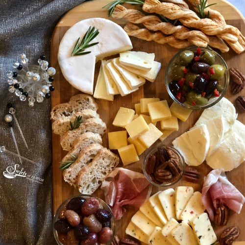 Holiday Cheese Charcuterie Board - Swirls of Flavor