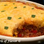 Chili Cornbread Bake with scoop out