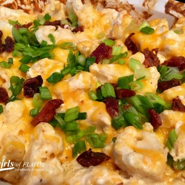 cauliflower with cheese and bacon