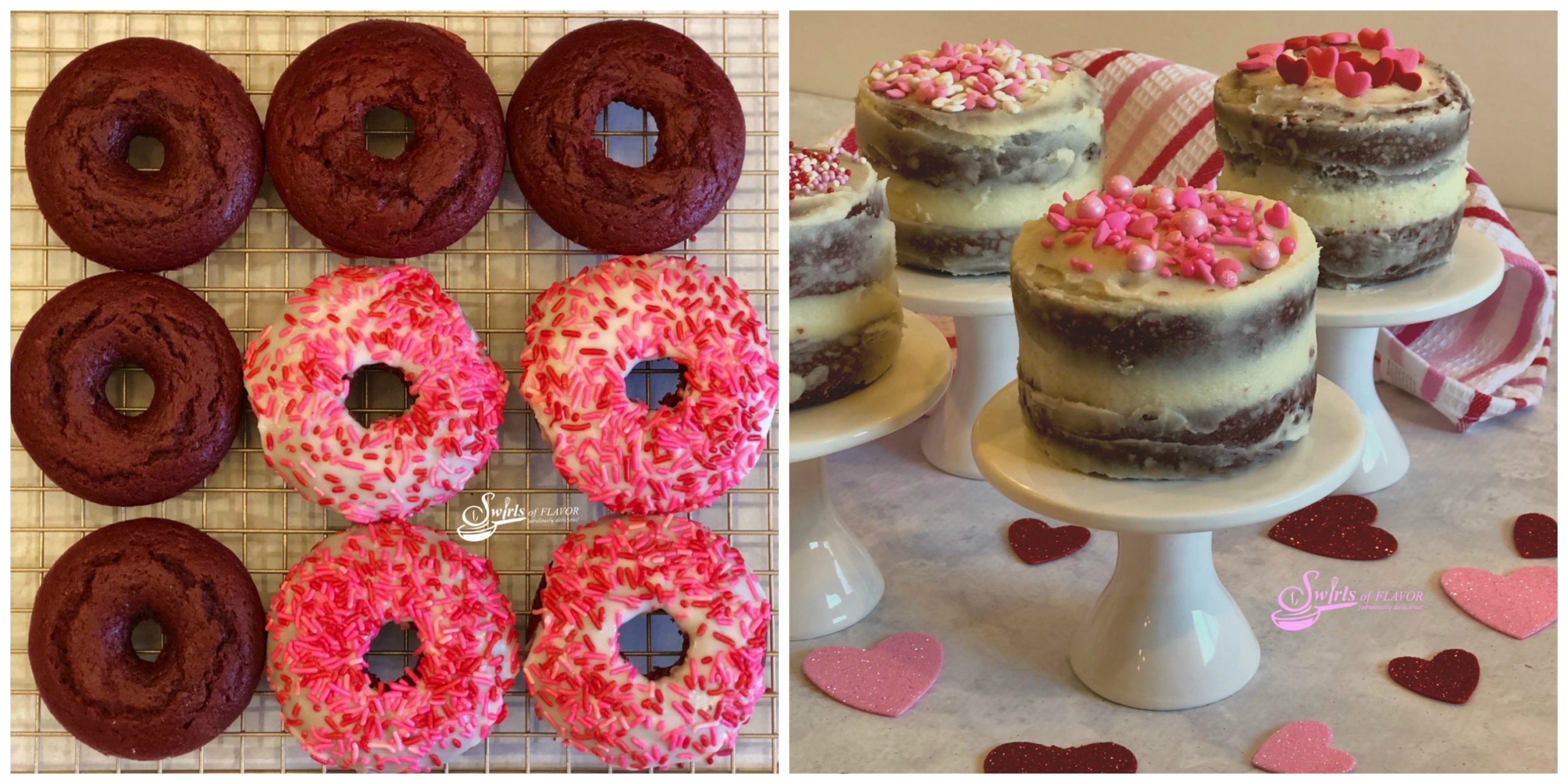 Red Velvet Donuts and Red Velvet Mini Cakes