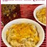 bowls of macaroni and cheese with text overlay