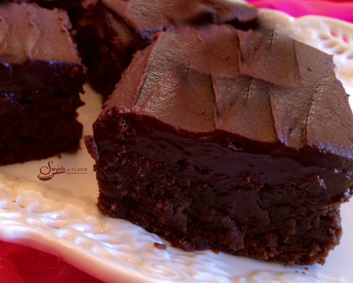 brownies with ganache