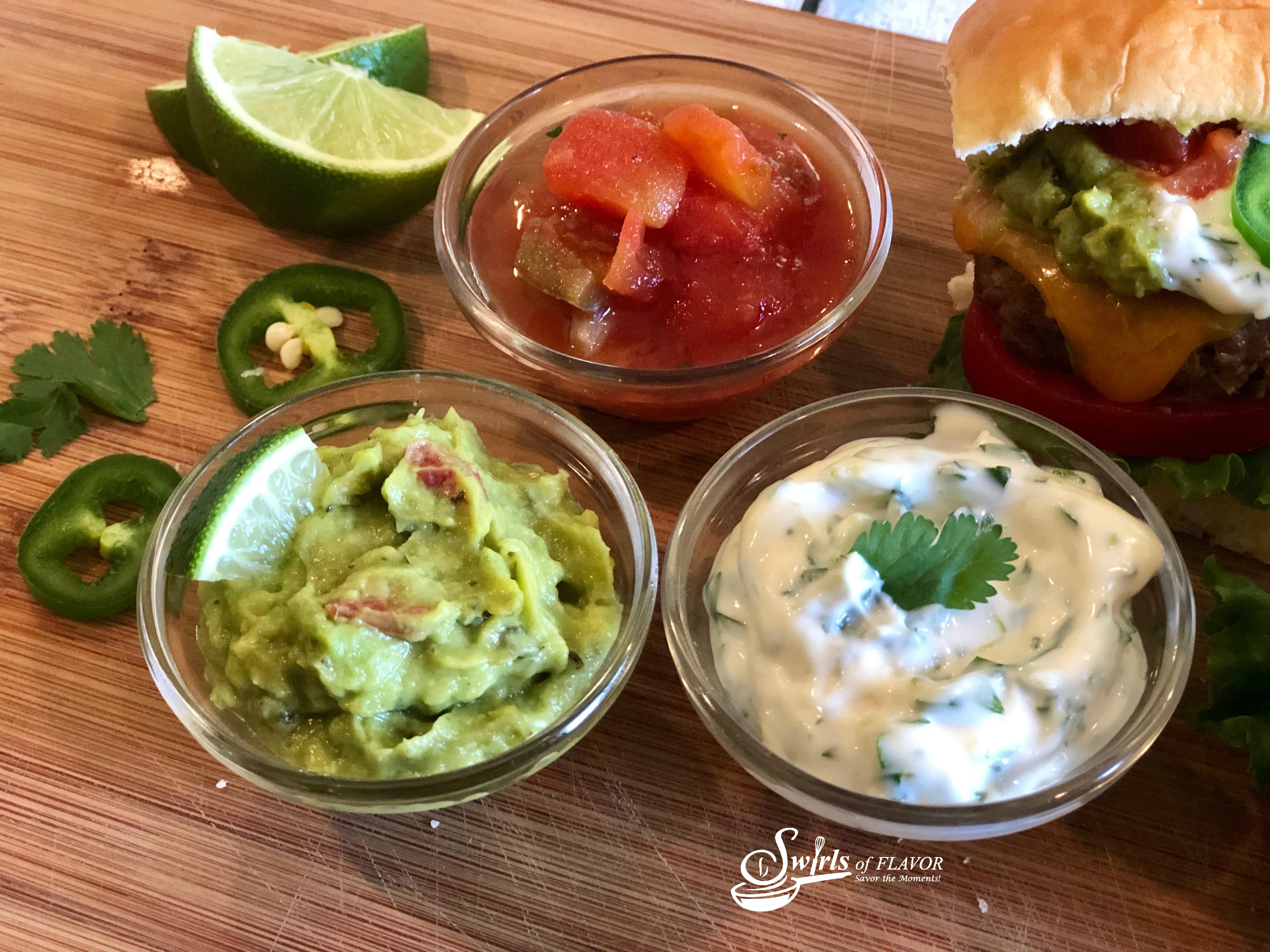 three toppings for jalapeno sliders