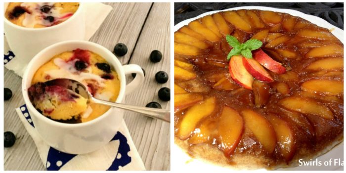 Blueberry Mug Cake and Nectarine Skillet Cake