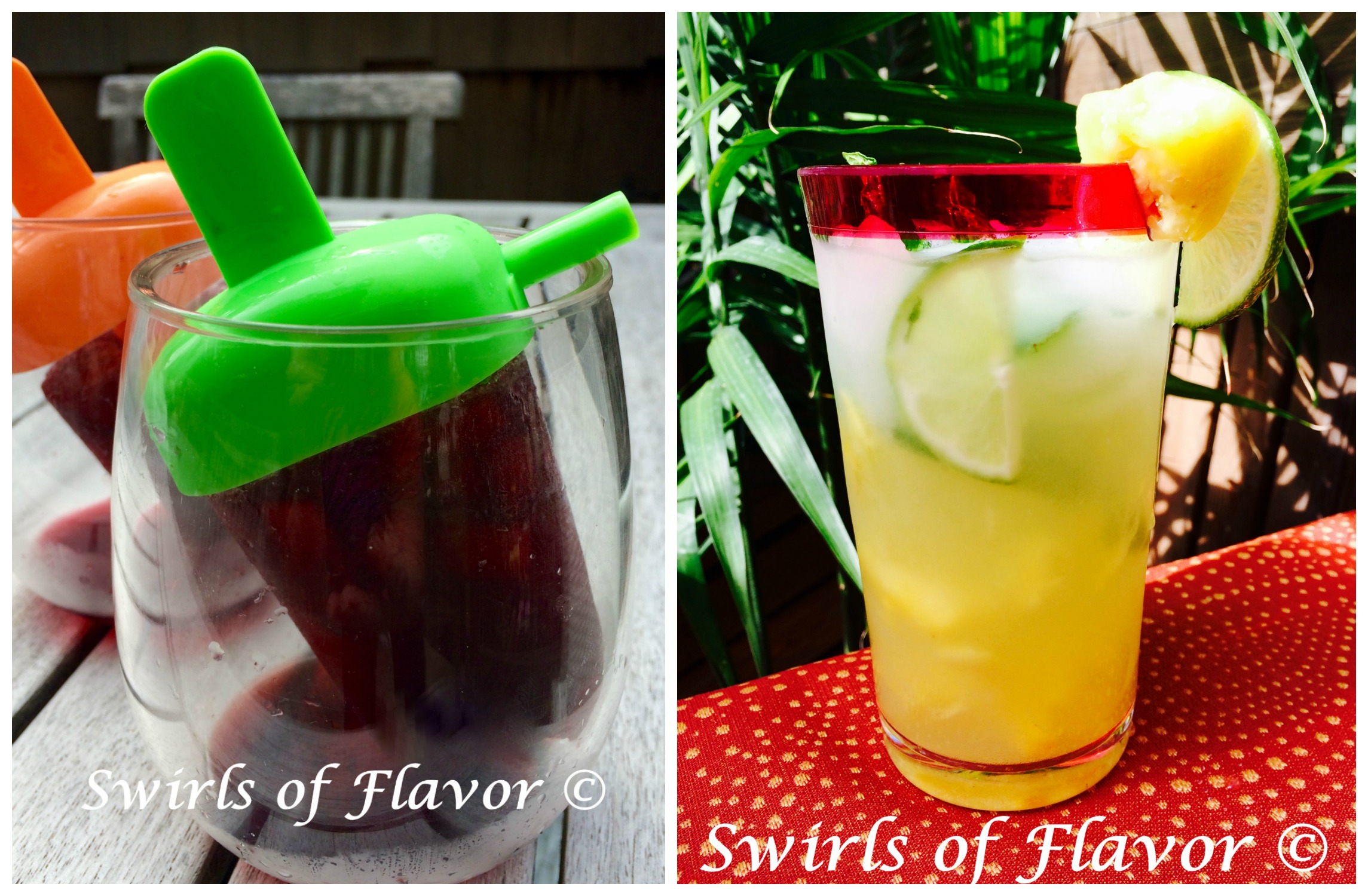Wine Ice Pops and Pineapple Mojito Punch