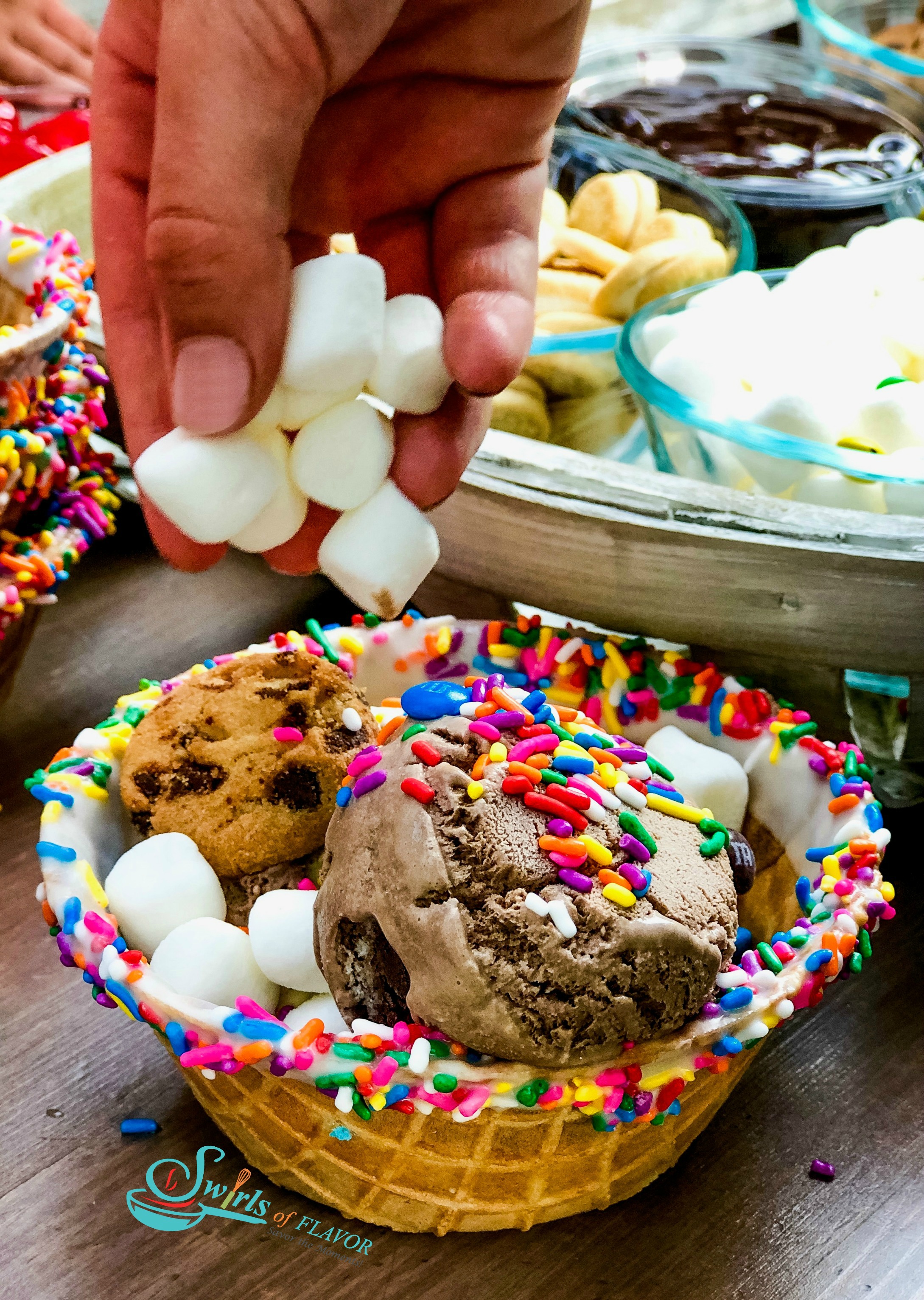 ice cream sundae bar