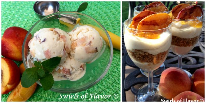 Peach Ice Cream and Grilled Peach Sundae