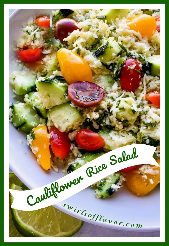 Cauliflower Salad With Cilantro Lime Dressing - Swirls of Flavor