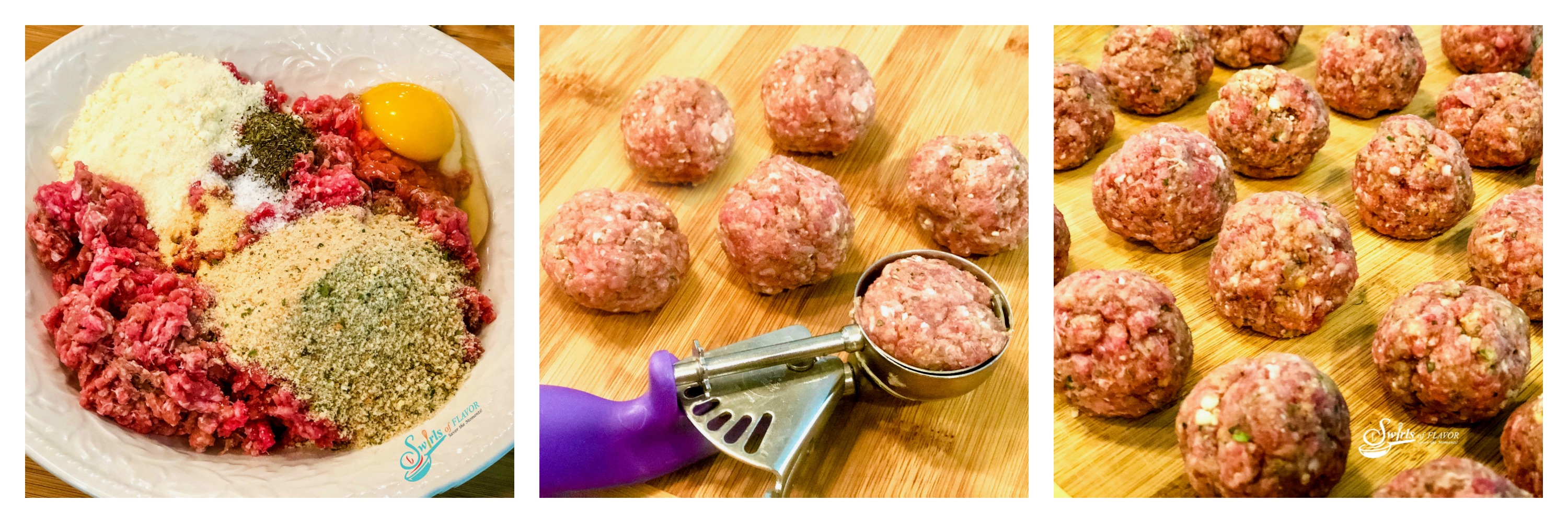 Step by step homemade meatballs