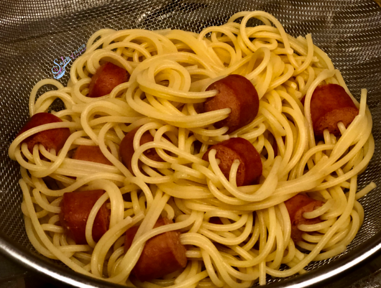 Hot Dog Spaghetti Spiders Swirls of Flavor