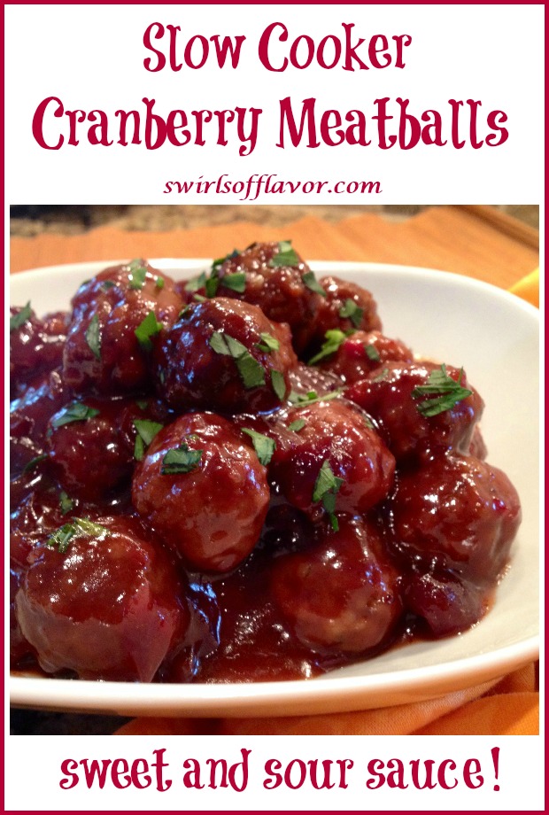 Cranberry Sweet And Sour Slow Cooker Meatballs Swirls of Flavor