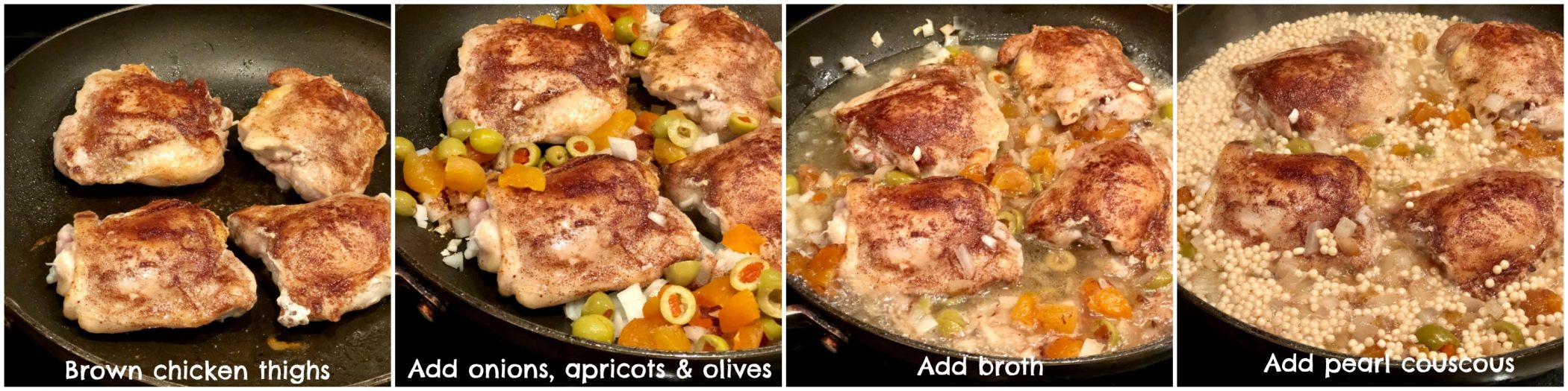 One Pot chicken with Apricots step by step