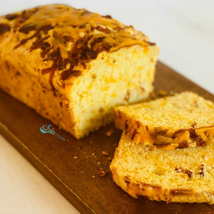 No Yeast Bacon Cheddar Cheese Bread Recipe Swirls of Flavor