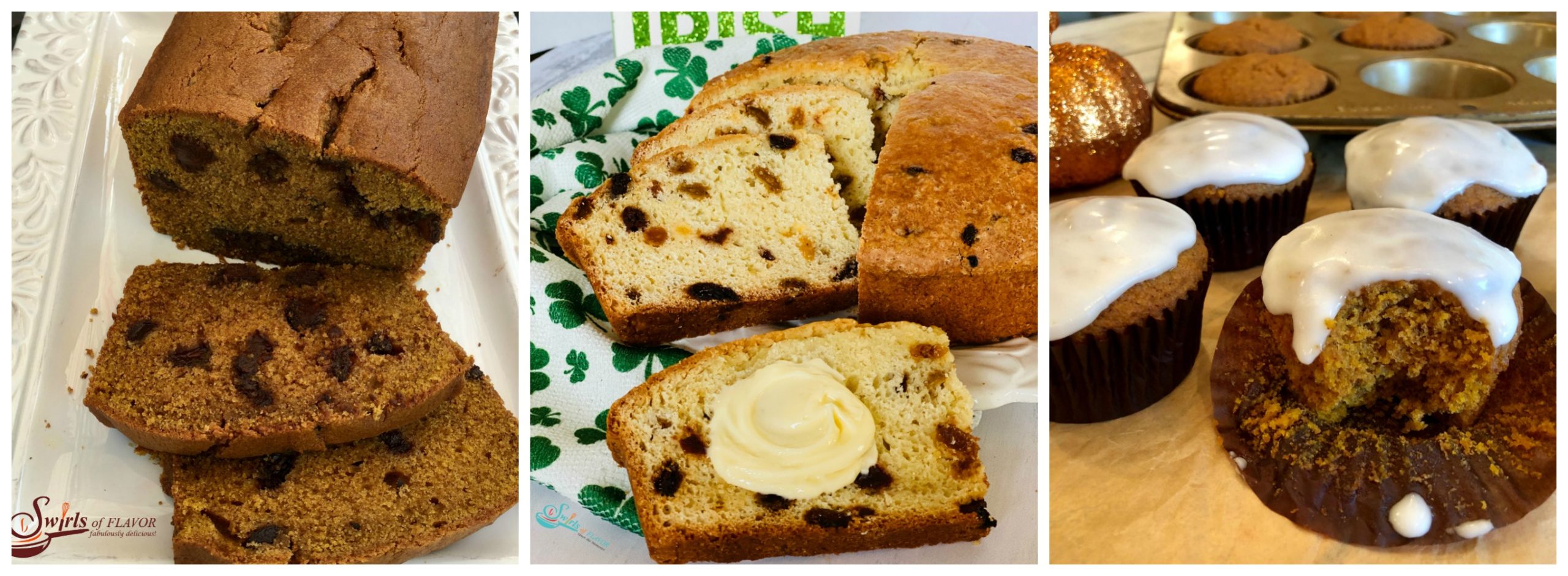 Pumpkin Bread, Irish Soda Bread and Pumpkin Muffins