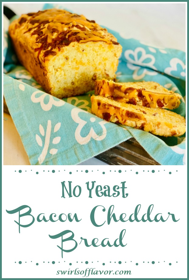 No Yeast Bacon Cheddar Cheese Bread Recipe Swirls of Flavor