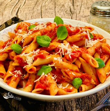 Bowl of penne pasta
