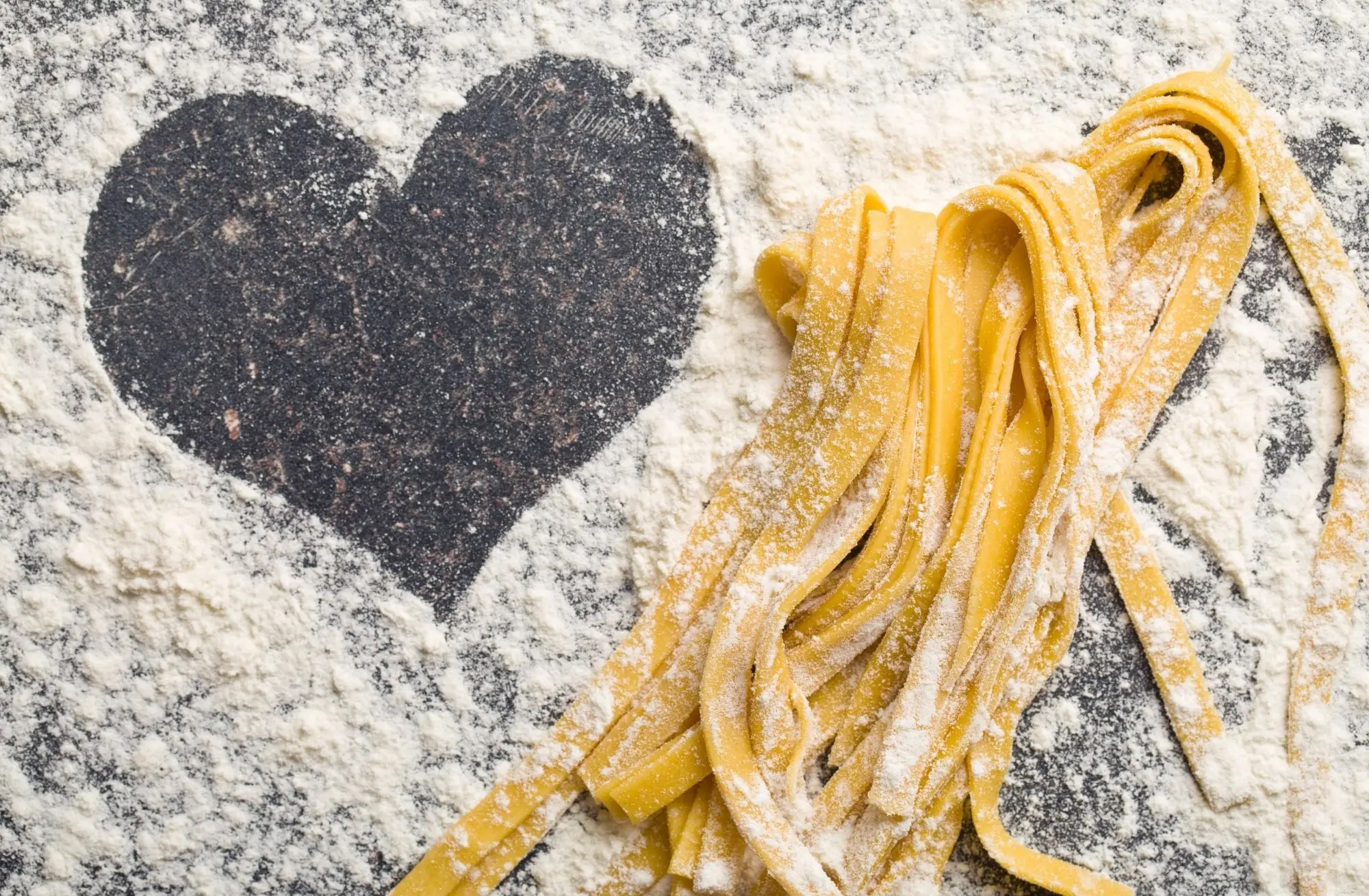 homemade pasta and a heart