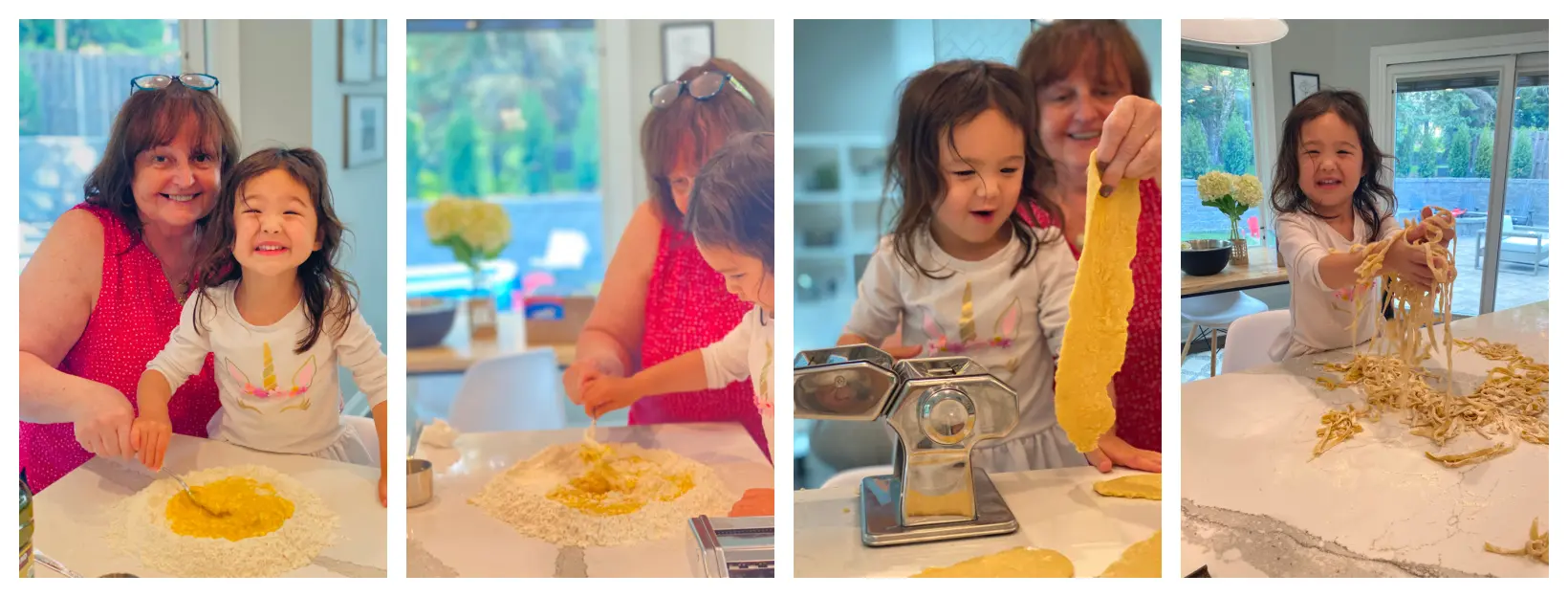 GG and Zoey making homemade pasta together