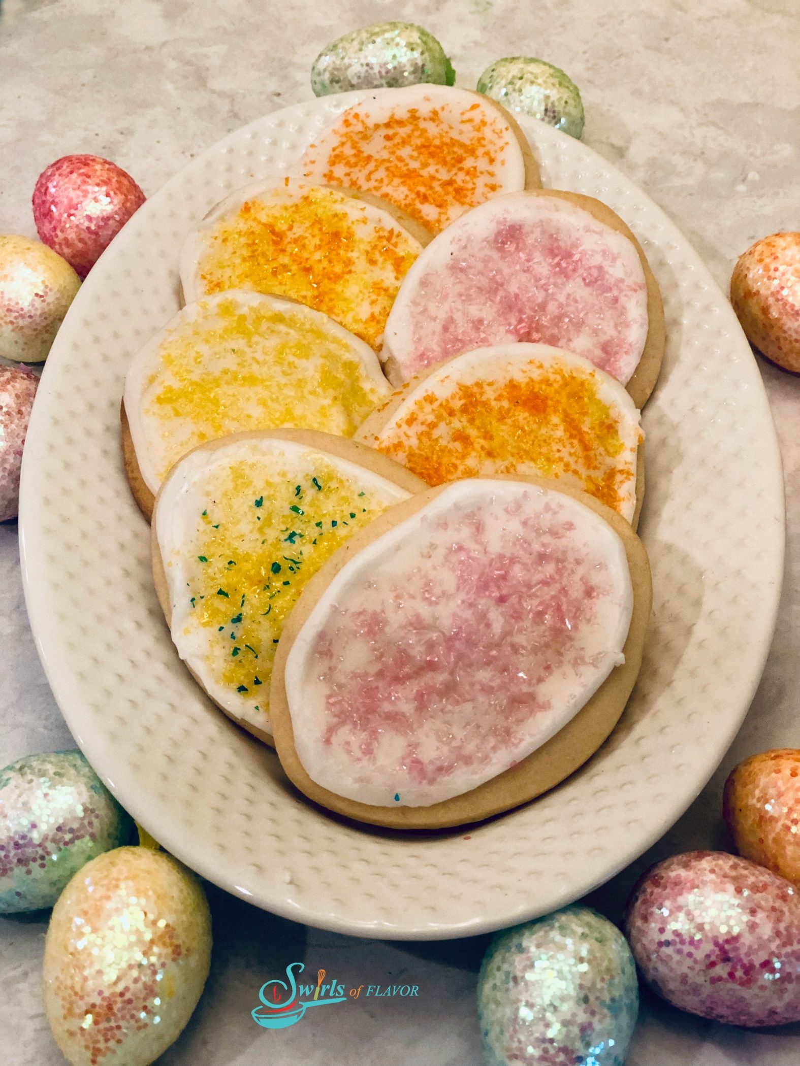 Easy Easter Egg Butter Cookies Swirls of Flavor