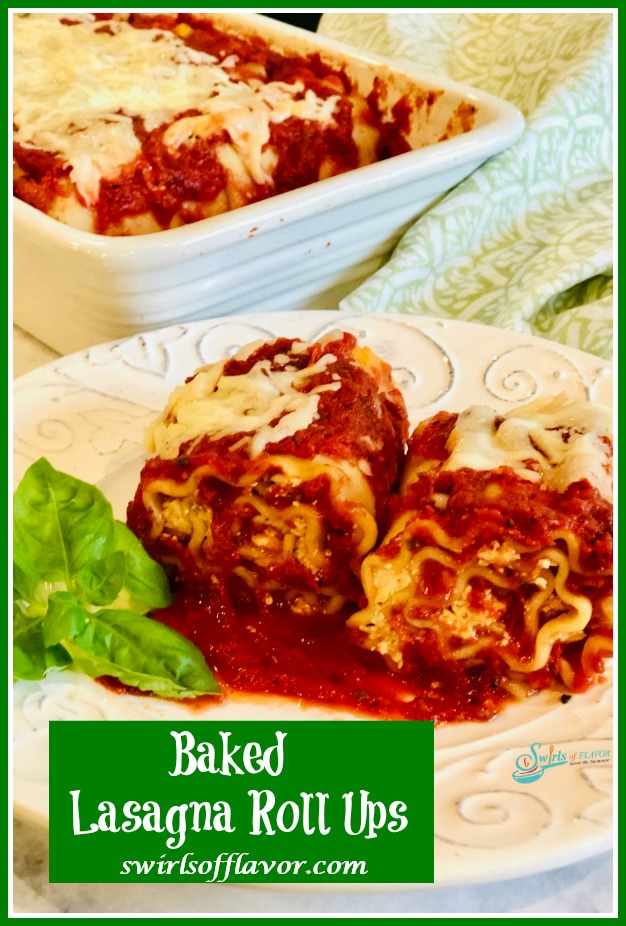 Baked Lasagna Roll Ups With Marinara Sauce Swirls of Flavor