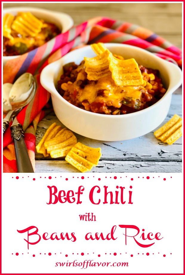 One Pot Chili With Rice Swirls of Flavor