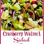 cranberry salad with goat cheese and text overlay