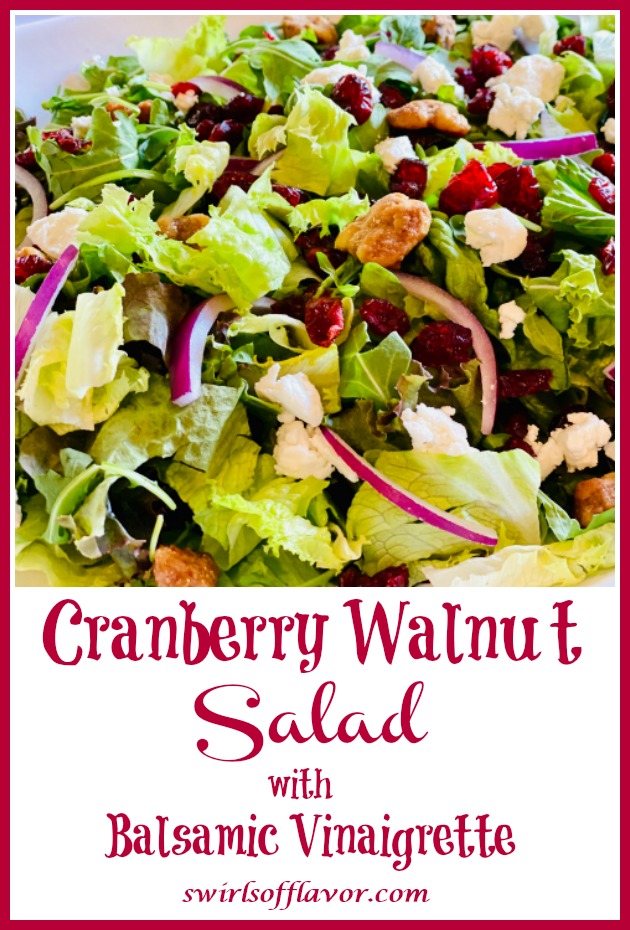 Cranberry Walnut Salad With Balsamic Vinaigrette Swirls of Flavor