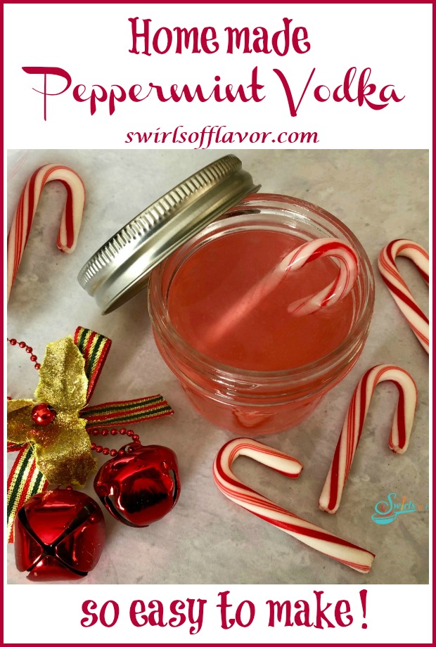 Homemade Peppermint Vodka Swirls of Flavor