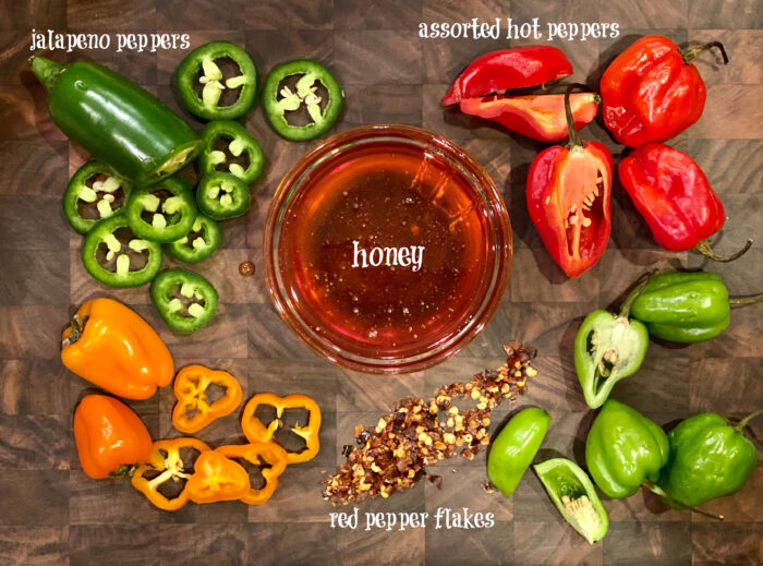 ingredients for making homemade hot honey