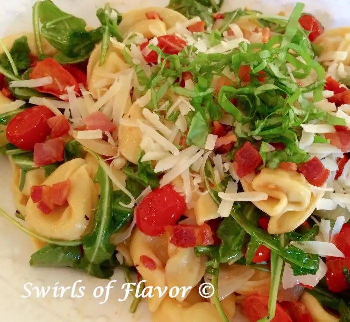 tortellini with pancetta and tomatoes