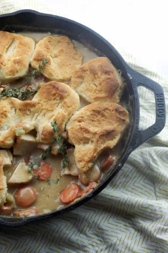 chicken pot pie with scoop out