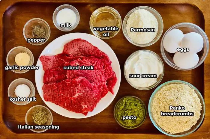 ingredients for making finger steaks