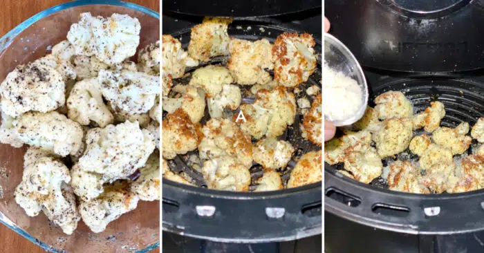 how to cook air fryer cauliflower step by step