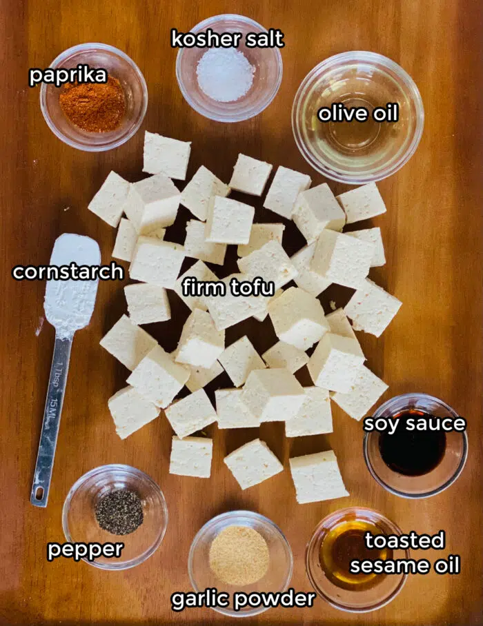 ingredients for air fryer tofu
