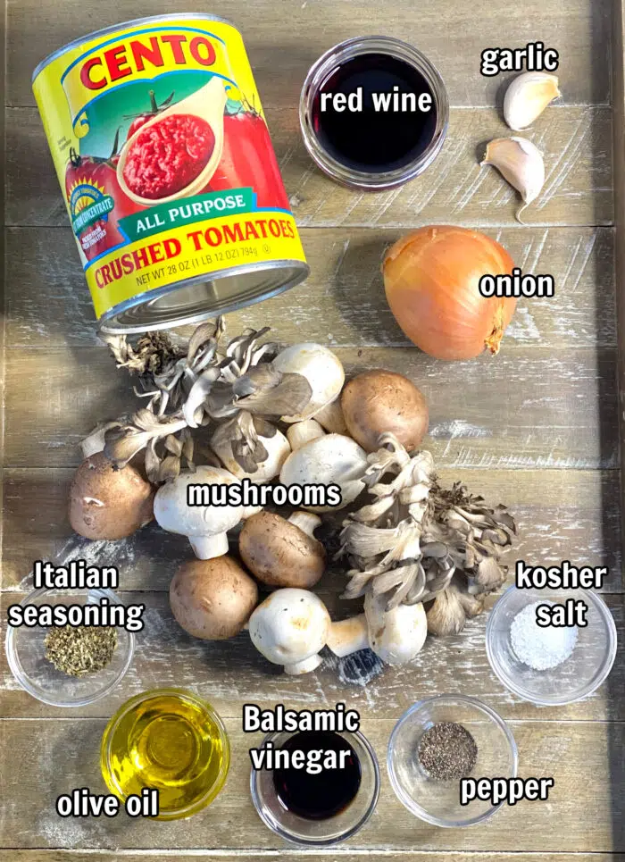 ingredients for mushroom sauce recipe
