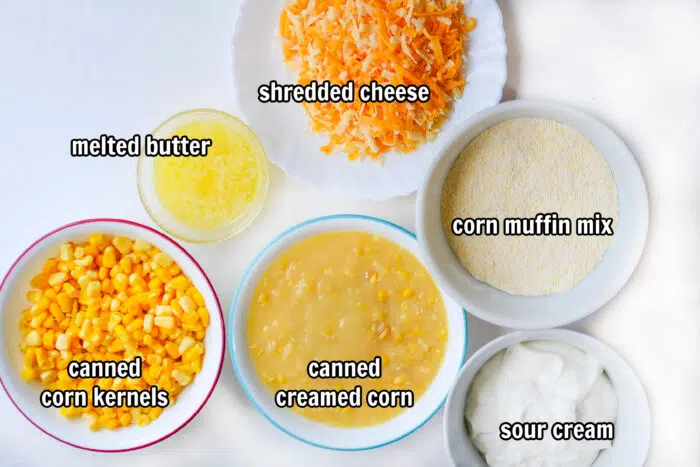 ingredients for cornbread pudding