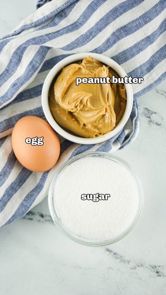 ingredients for air fried peanut butter cookies