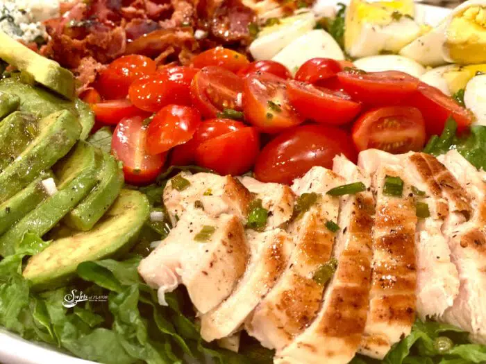 cobb salad with avocado