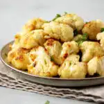 roasted cauliflower in a serving bowl