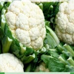 heads of cauliflower with text overlay