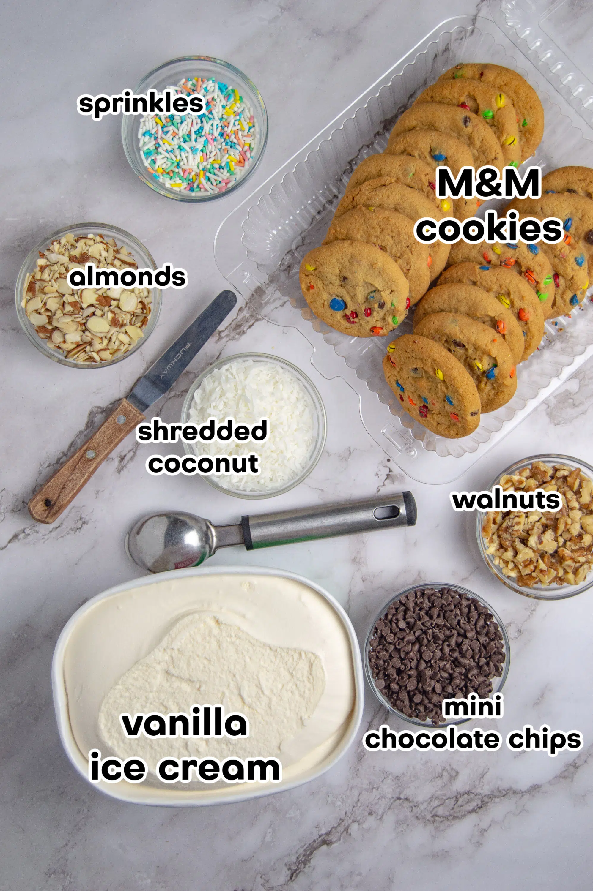 ingredients for homemade ice cream sandwiches