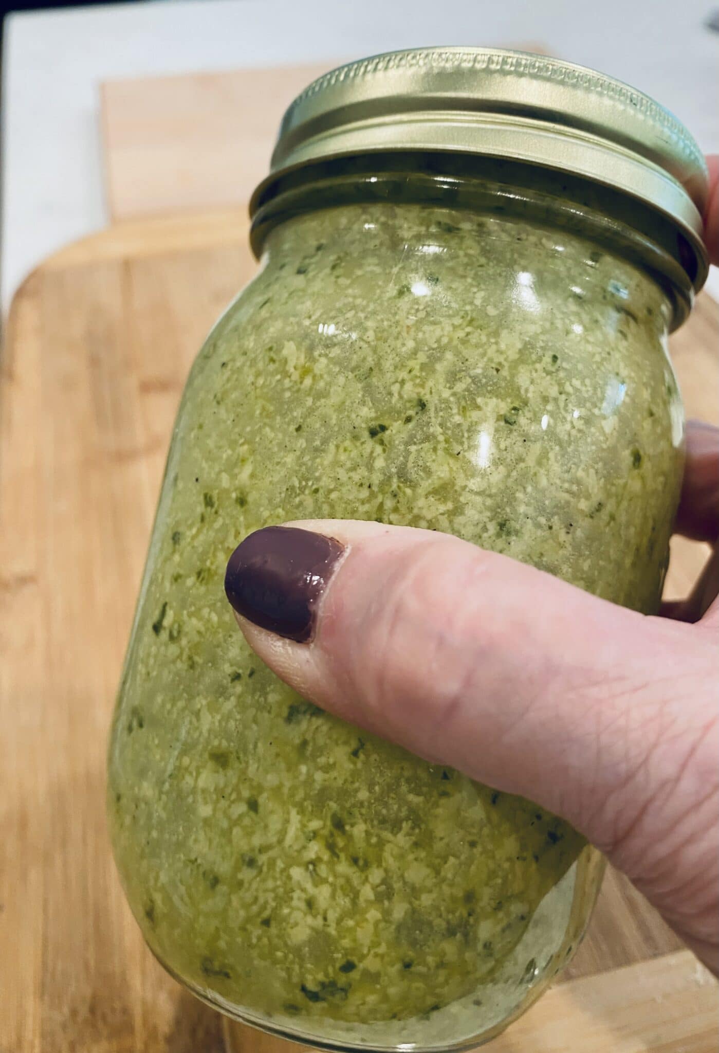 Pesto Vinaigrette Swirls of Flavor