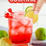 Dirty Shirley Temple cocktail with text overlay