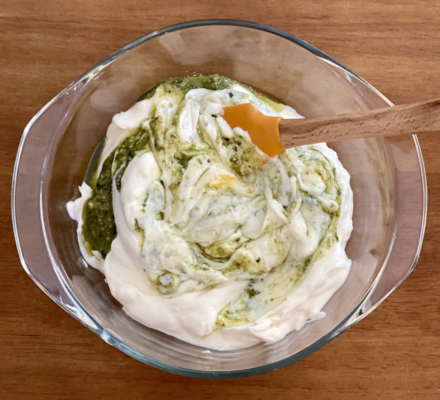 Pesto Mayo Swirls of Flavor