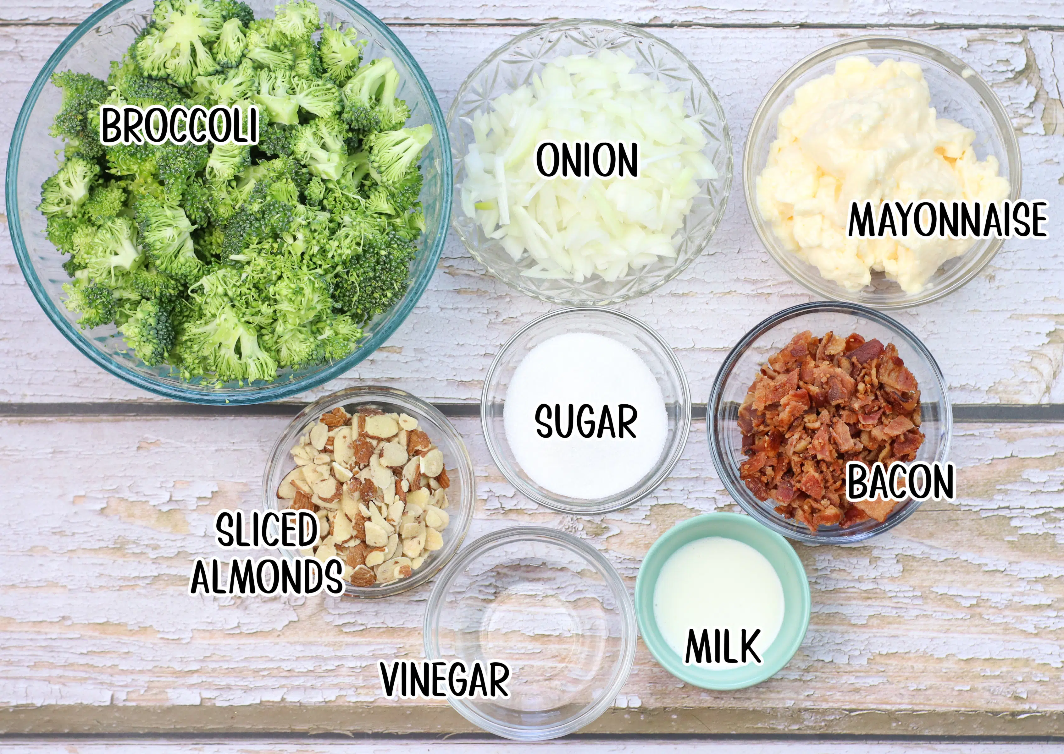 ingredients for broccoli salad recipe