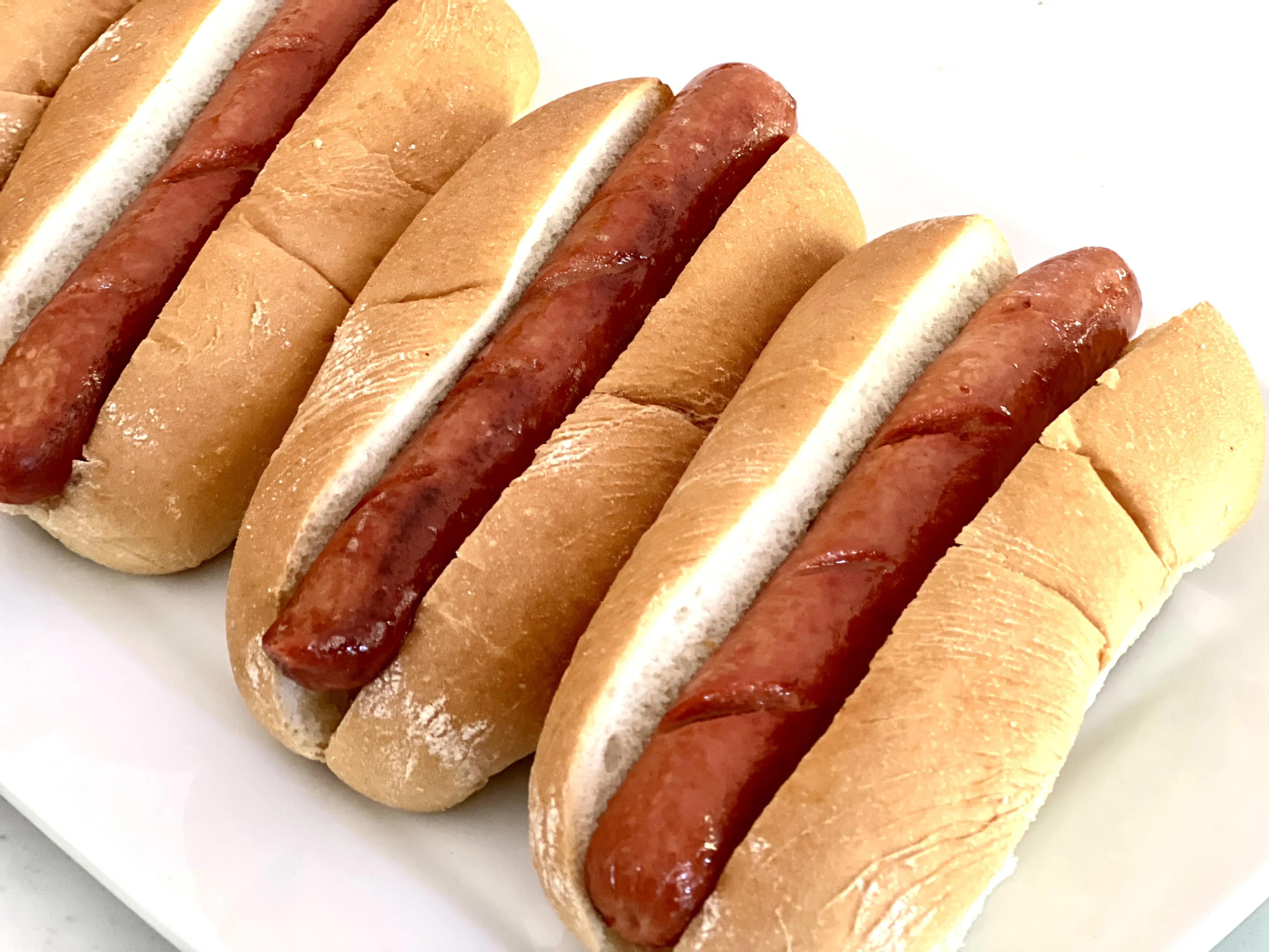 hot dogs in hot dog rolls