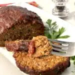 meatloaf with piece on a fork