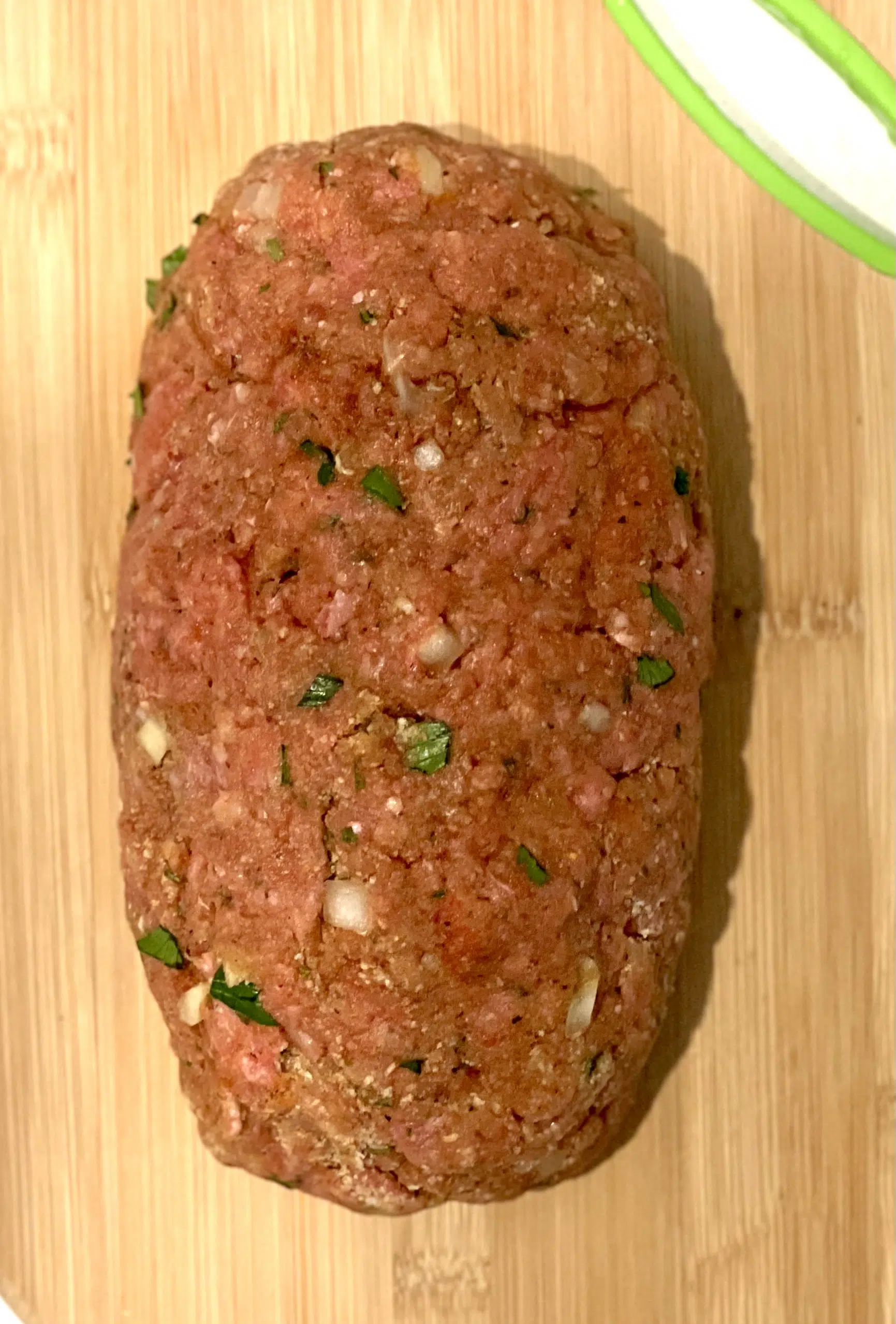 shaping a meatloaf